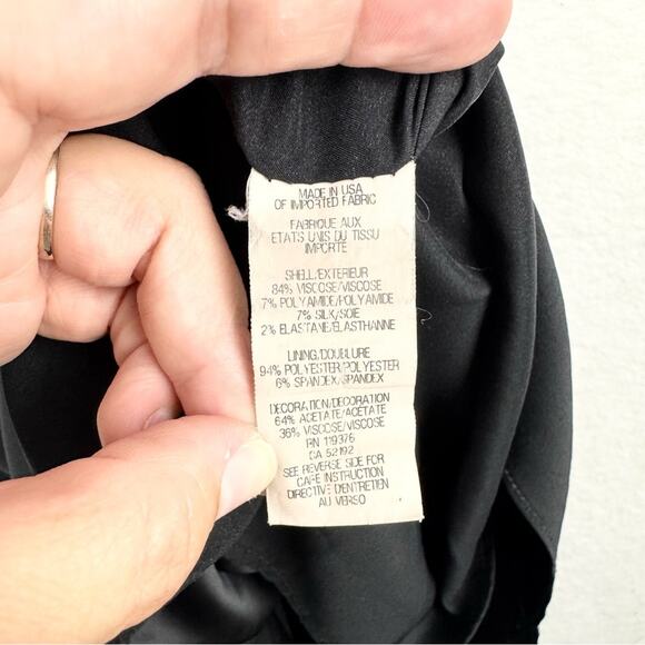 Helmut Lang Womens Black Sleeveless Side Cutout Layered Sheath Dress 0 Cocktail - Picture 15 of 16